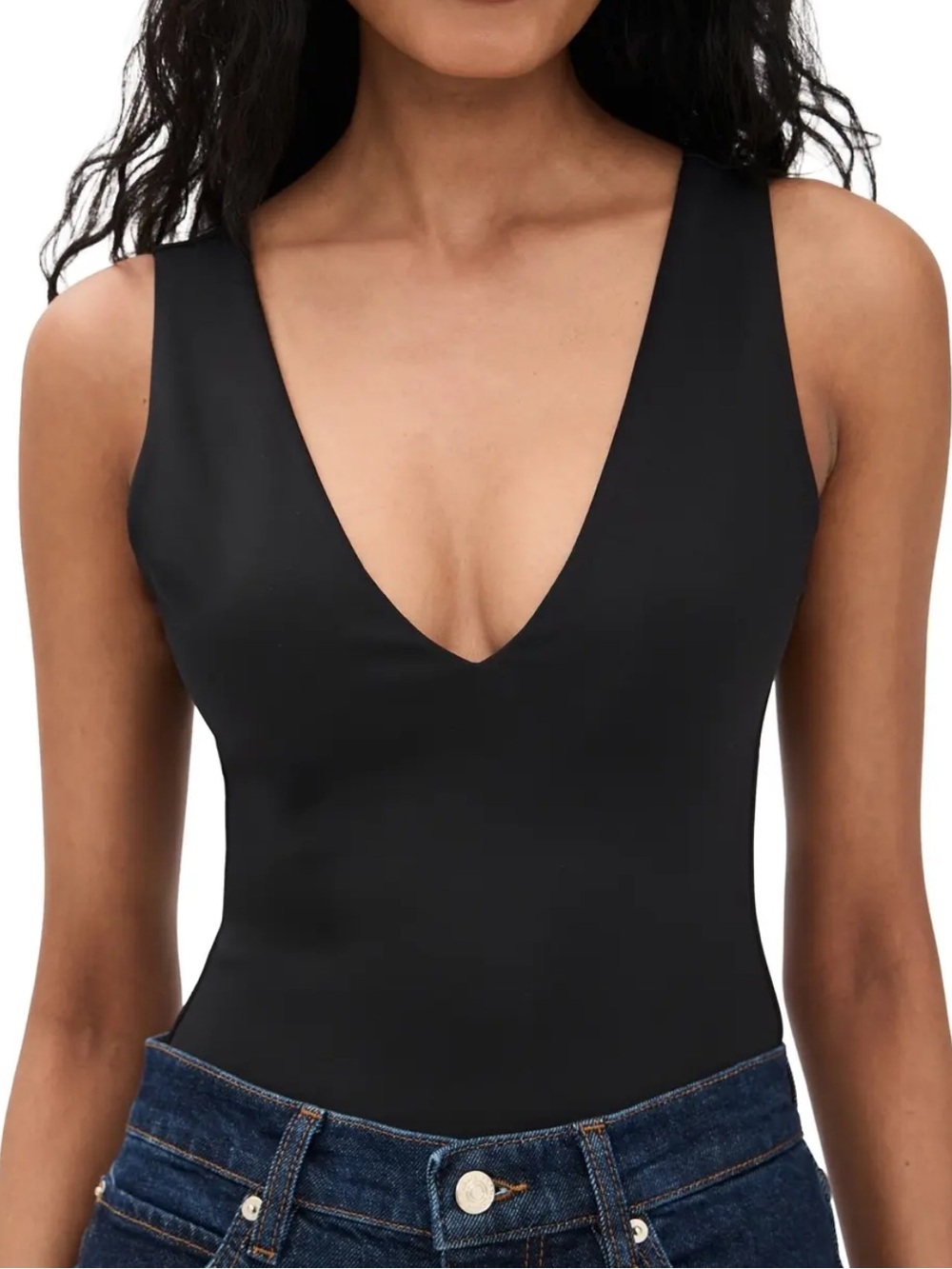 Good American Sculpting Plunge Thong Bodysuit